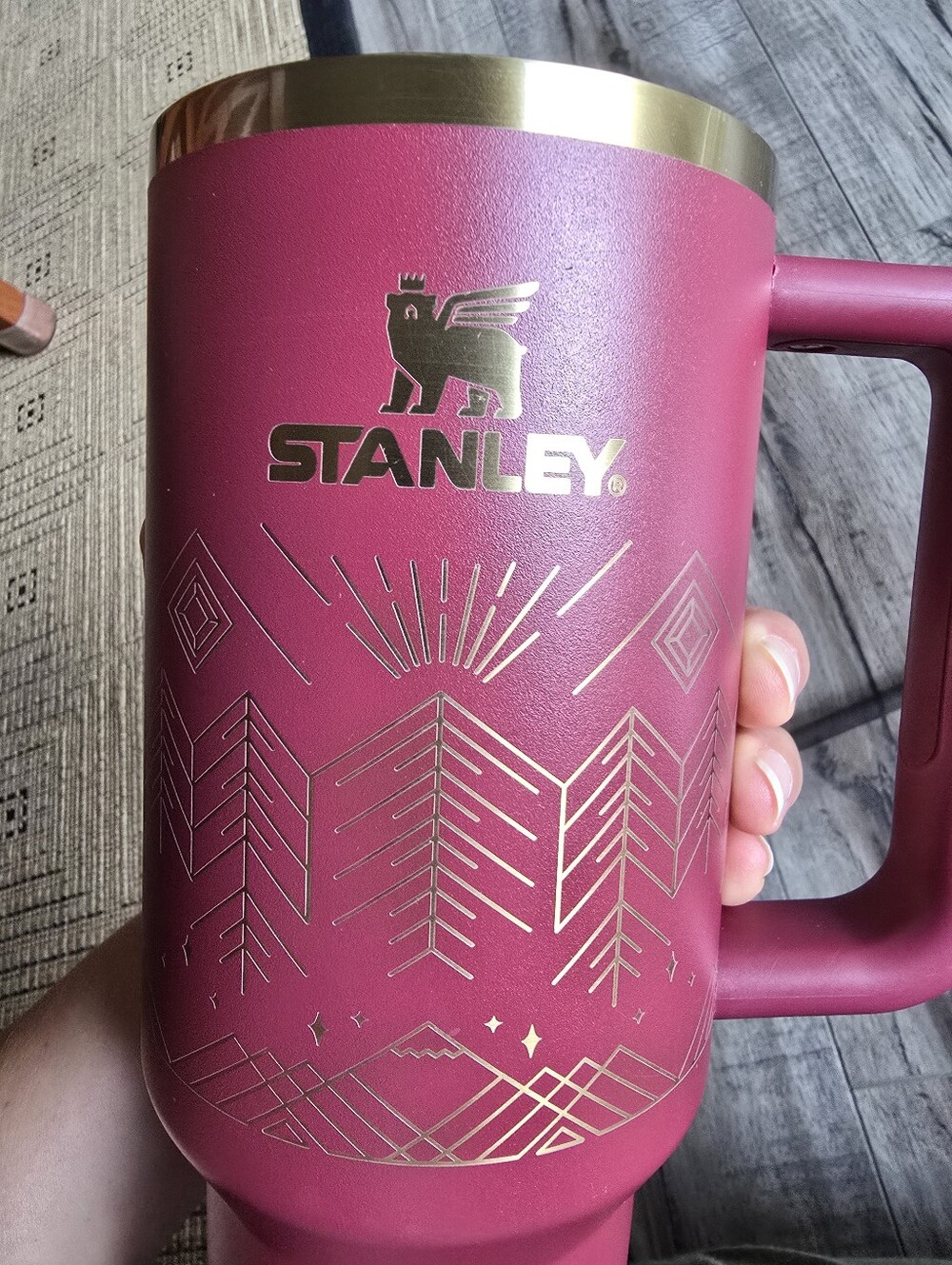 Stanley 40 Oz Cranberry Winterscape Tumbler - Picture 9 of 11